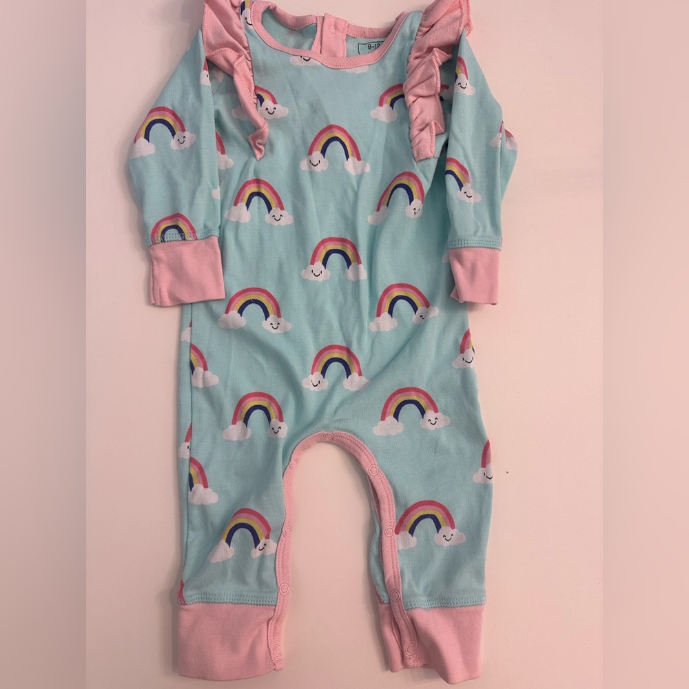 Monica + Andy x Paris Hilton Rainbow Print Baby Romper size 9-12 months